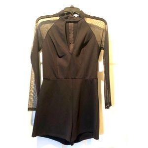 NWT:  SHEER LONG SLEEVE ROMPER